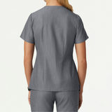 Women's V-neck One-Pocket Slim Scrub Top