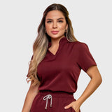 Women's High V Neck Scrub Top