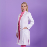 Women's Slim Fit Four Gold Buttons Lab Coat