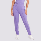 Women's High-waisted Plain Front Scrub Pant