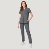 Women's Mostra Collar Two Side Pockets Scrub Top