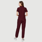 Women's Elastic Waist Three Pockets Scrub Pant