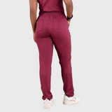 Women's Elastic Waistband Lace-up Details Scrub Pant