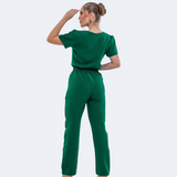 Women's Side Elastic Waistband Slim Fit Scrub Pant