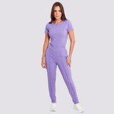 Women's High-waisted Plain Front Scrub Pant