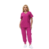 Cleo Scrub Set featuring a classic fit and cross design V-neck, ideal for healthcare professionals.