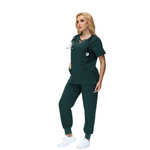 Cleo Scrub Set featuring a classic fit and cross design V-neck, ideal for healthcare professionals.