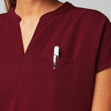 V-neck Three Pockets Scrub Top