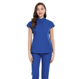 42024-T Mandarin Collar Scrub Top