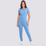 Women's High-waisted Plain Front Scrub Pant