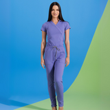 Women's V-neck Sporty Look Scrub Top