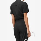 Women's Six Pockets Short Sleeves Jumpsuit