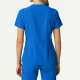 Women's V-neck One-Pocket Slim Scrub Top