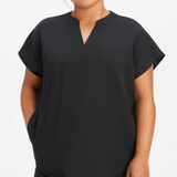 V-neck Three Pockets Scrub Top