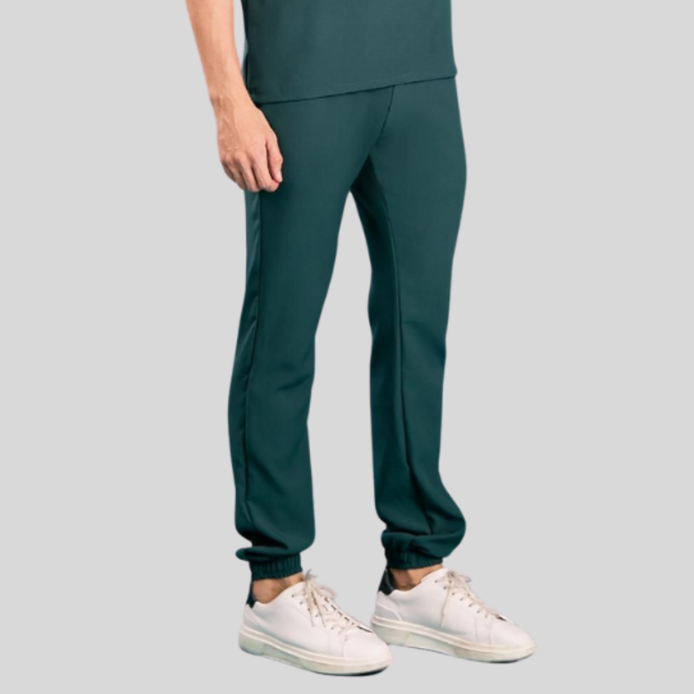 Men's Elastic Waist Slim Fit Jogger Scrub Pant