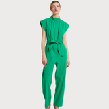 Women's Stand-up Collar Side Pockets Jumpsuit