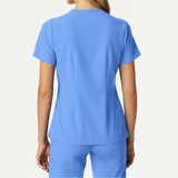 Women's V-neck One-Pocket Slim Scrub Top