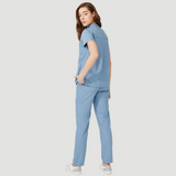 Women's Mostra Collar Two Side Pockets Scrub Top