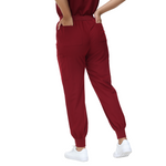 Barbara Eight-Pocket Jogger Scrub Pants with adjustable drawcord and vibrant drawstring.