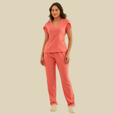 Women's Tulip Sleeve V-neck Scrub Top