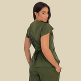 Women's Tulip Sleeve V-neck Scrub Top