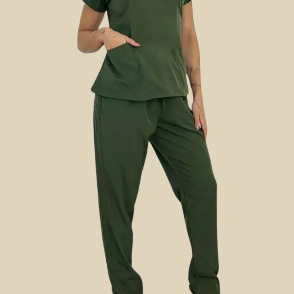 Women's Straight Leg Scrub Pant With  Elastic Waistband