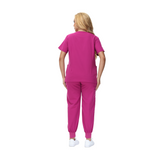 Cleo Scrub Set featuring a classic fit and cross design V-neck, ideal for healthcare professionals.