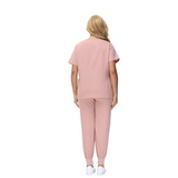 Cleo Scrub Set featuring a classic fit and cross design V-neck, ideal for healthcare professionals.