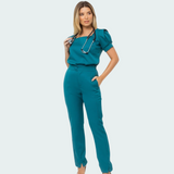 Women's Square Neck Slim Fit Scrub Top