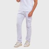 Men's Elastic Waistband Side Pockets Scrub Pant