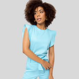 Women's Fly Sleeve Crew Neck Scrub Top