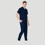 Men's Elastic Waist Five Pockets Scrub Pant