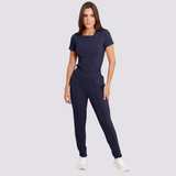 Women's High-waisted Plain Front Scrub Pant