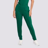 Women's High-waisted Plain Front Scrub Pant