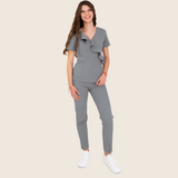 Women's Cigarette Leg Two Pockets Scrub Pant