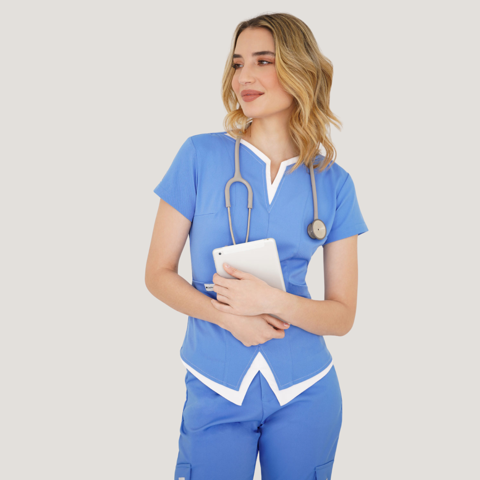 Women's W Neck Scrub Top