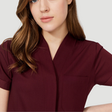 Women's Mostra Collar Two Side Pockets Scrub Top