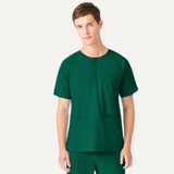 Men's Raglan Sleeve Three Pockets Scrub Top