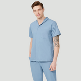 Men's Mostra Collar Three Pockets Scrub Top