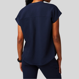 V-neck Three Pockets Scrub Top