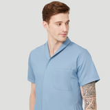 Men's Mostra Collar Three Pockets Scrub Top