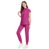 Abigail Mandarin Collar Scrub Top