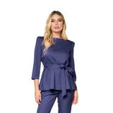 Women's Peplum Style Princess Sleeves Scrub Top