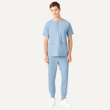 Men's Raglan Sleeve Three Pockets Scrub Top