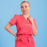 Women's Slim V-neck Scrub Top