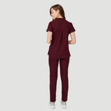 Women's Mostra Collar Two Side Pockets Scrub Top