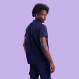 Men's Distinctive V-neck Chest Pocket Scrub Top