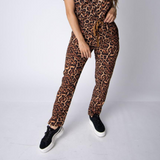 Women's Ankle-length Ankle Slit Printed Scrub Pant