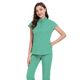 42024-T Mandarin Collar Scrub Top