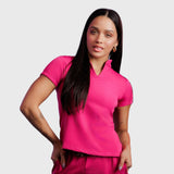 Women's High V Neck Scrub Top